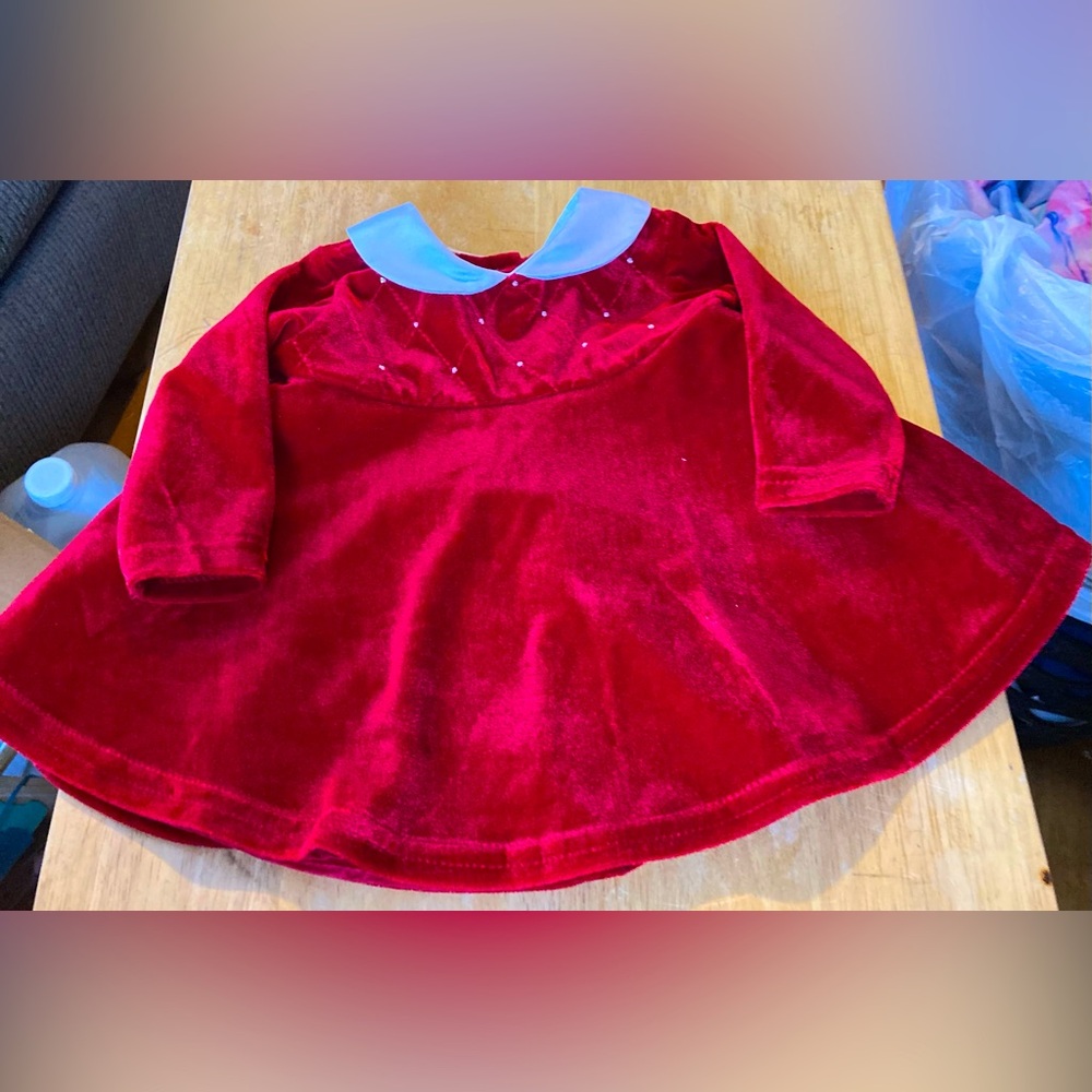 Beautiful,First Christmas Sophie Rose Infant 3-6 months Long Sleeve Dress